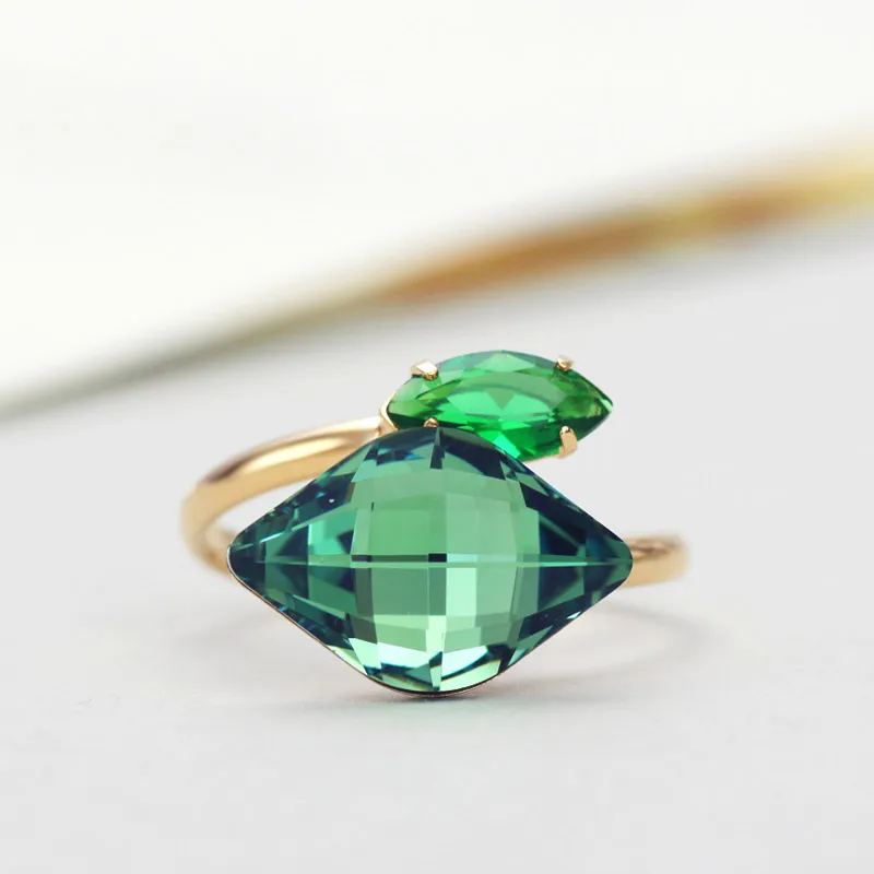 Neoglory австрийский кристалл регулируемое кольцо на палец очаровательные кольца