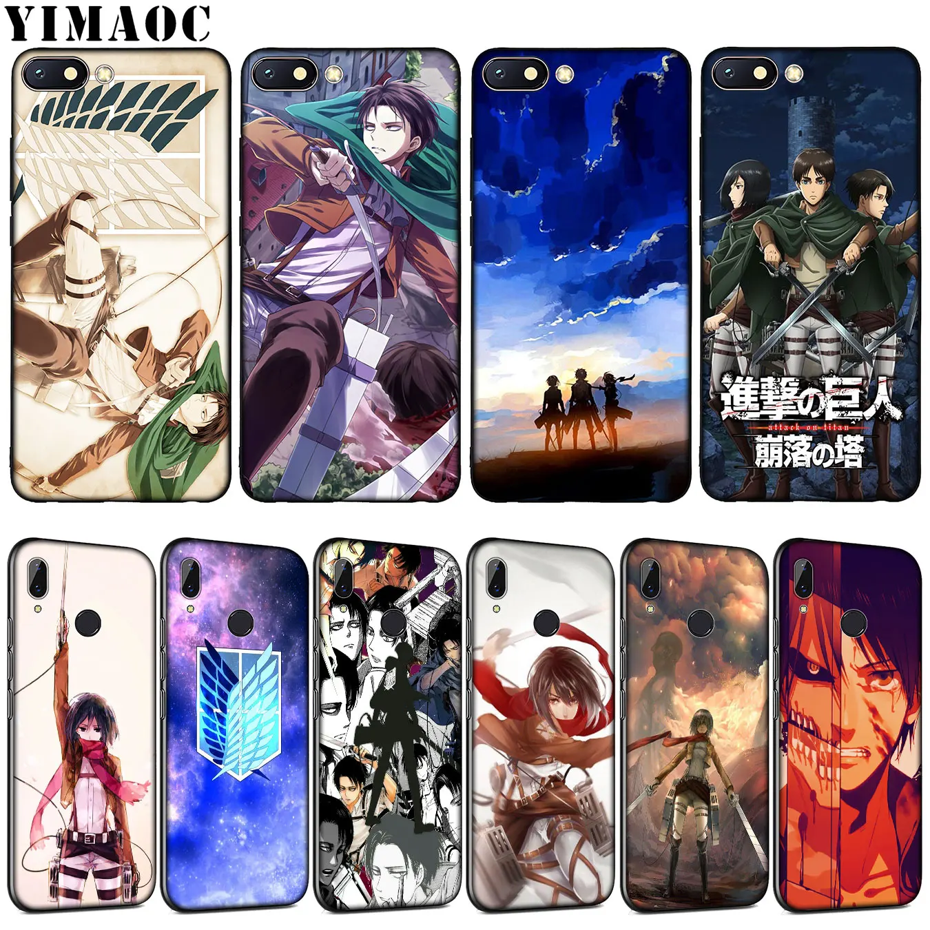 YIMAOC атака на Титанов MIKASA ARMIN Levi мягкий чехол для Xiaomi Redmi K30 K20 8A 7A 6A 5A S2 GO Note 8 8T 7 5 6