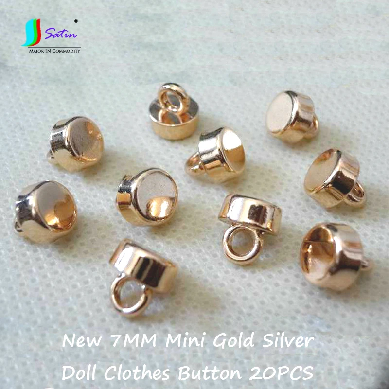 7 мм мини ультра маленькая кукольная одежда Золотая Серебряная Металлическая