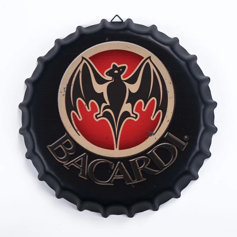 Жестяная Вывеска &quotBACARDI&quot Винтажная металлическая роспись пивная Кепка Бар Паб