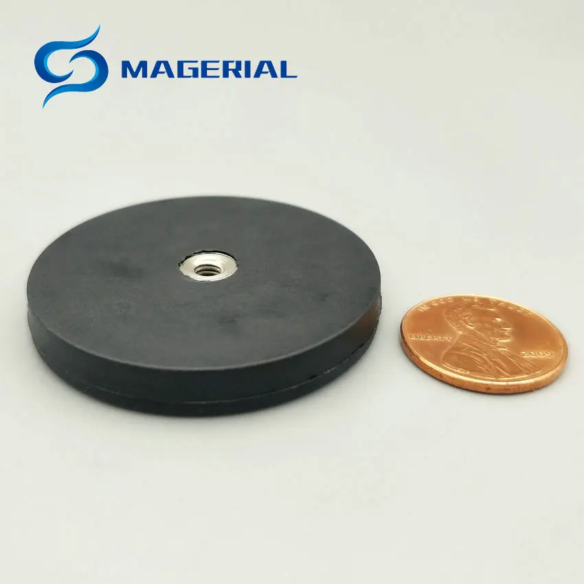 Магнитный Диск NdFeB с резиновым покрытием диаметром 43/66/88 мм 2 4 шт.|magnet disc|strong neodymium