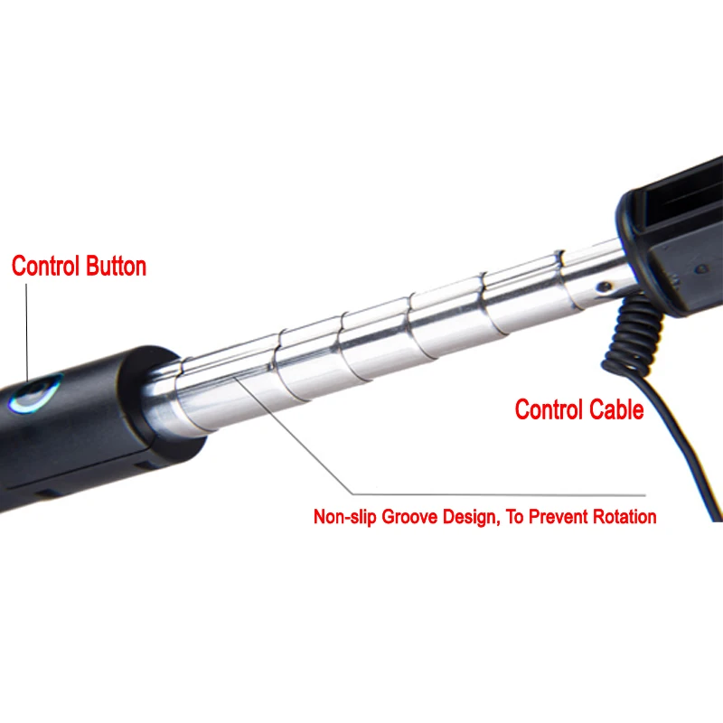 Мини селфи Палка с кнопкой проводной силиконовый монопод ручкой универсальная