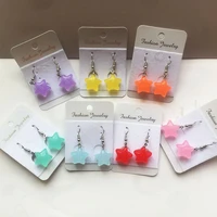 macarons sweet star candy drop earring colorful acrylic earrings hypoallergenic earrings simple designs party jewelry wholesale