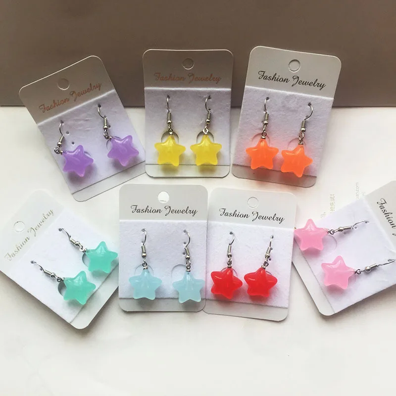 Macarons Sweet Star яркие серьги красочные акриловые гипоаллергенные простой