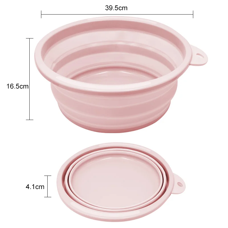 Large Pink Галогенная на замену раковина для мытья машины, одежда овощей Портативный складные бассейны Пластик дома Кухня Путешествия инструмент для очистки - Цвет: Large Pink