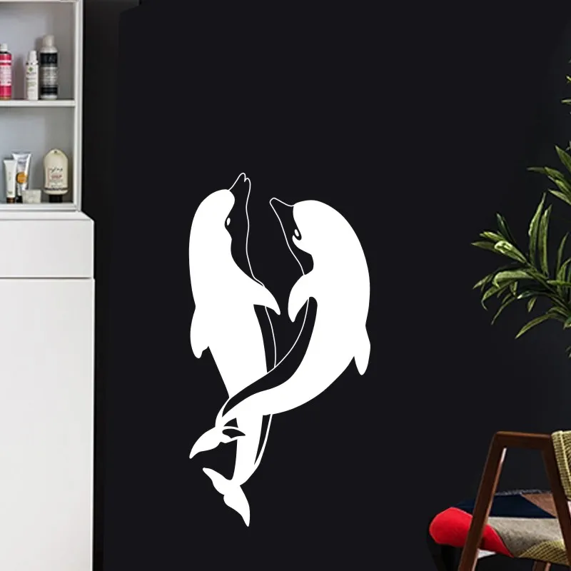 Наклейка для фрески Дельфин настенный стикер Dolphin виниловые настенные