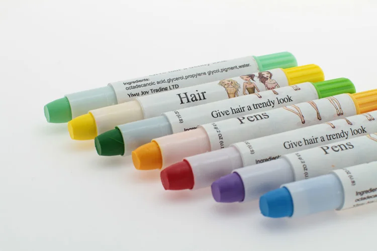 1 piece 2015 new temporary hair cream DYE color chalk crayon pen 12 COLORS wholesale beauty paint free shipping/H319 | Красота и
