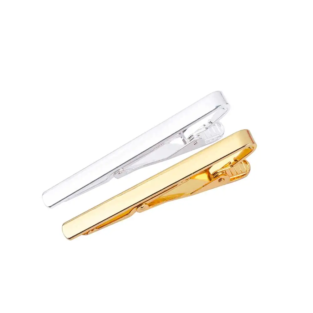 FAMSHIN 2017 модный металлический золотой серебряный цвет простой Галстук Зажим для