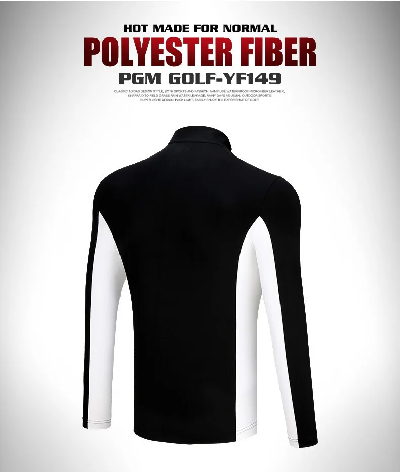 

2018 New PGM Golf Men's Clothing Autumn Winter Long Sleeved Sportswear Windproof Warm Golf T-shirt For Male Size M-XXL