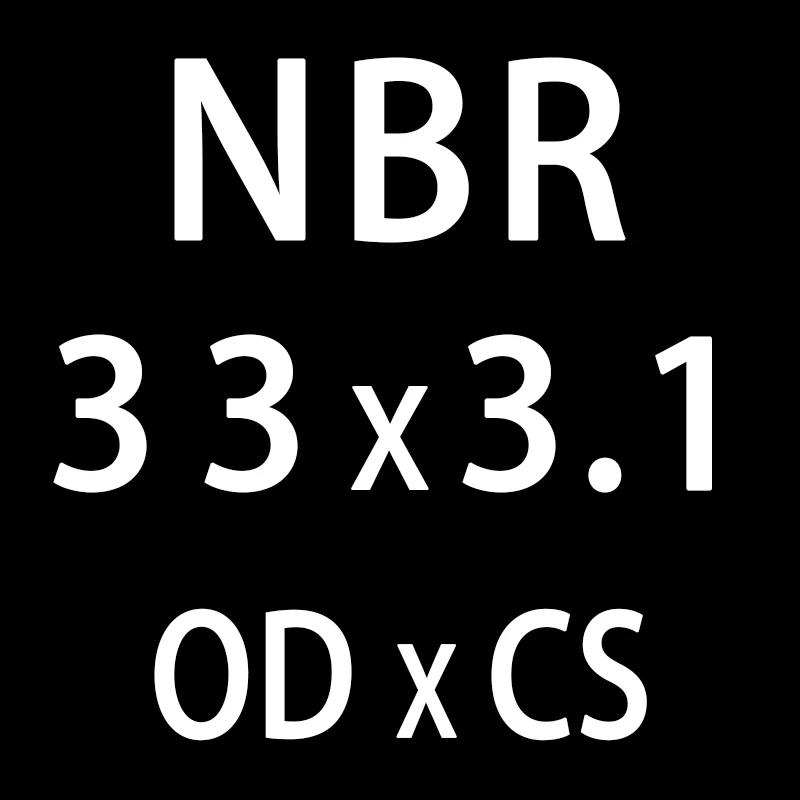 OD33mm 20 шт./лот резиновым кольцом NBR пломбирование уплотнительное кольцо CS3.1mm OD31/32/33/34/35/36/37/38/39/40 мм уплотнительное кольцо нитрил прокладка кольца шайба - Цвет: OD33mm