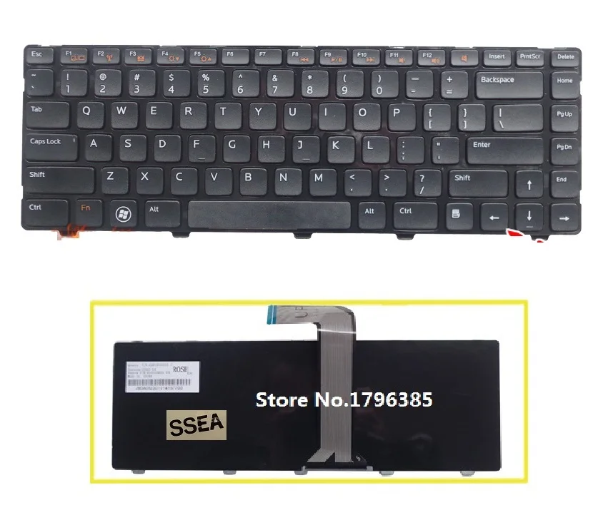 

SSEA New laptop US Keyboard For DELL Inspiron 15RR-3518 5520 Turbo7520 7420 Keyboard