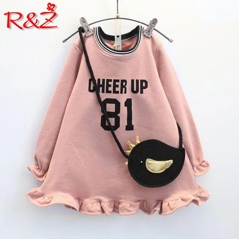 R &amp Z детское платье новинка весны и осени 2019 платье-свитер для девочек Трендовое