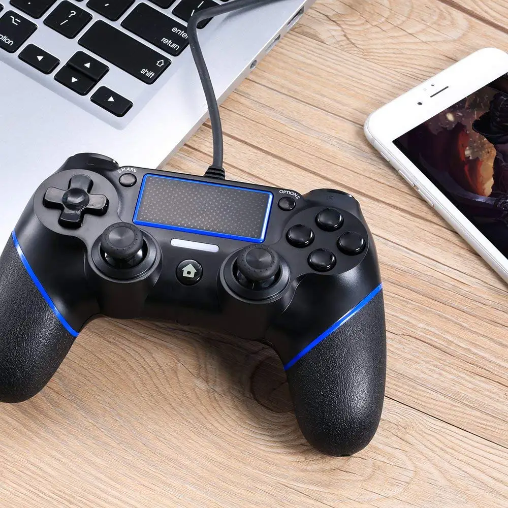 Улучшенный Эргономичный дизайн USB проводной геймпад для sony PS4 Pro Контроллер Dual Shock Вибрационный джойстик геймпады для sony консоли Playstation 4
