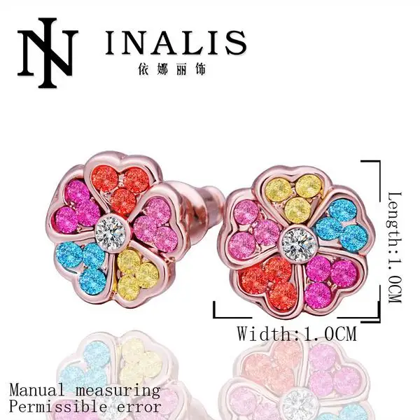 E385 Wholesale! Nickle Free Antiallergic 18K Real Gold Plated Earrings For Women New Fashion Jewelry Shipping | Украшения и