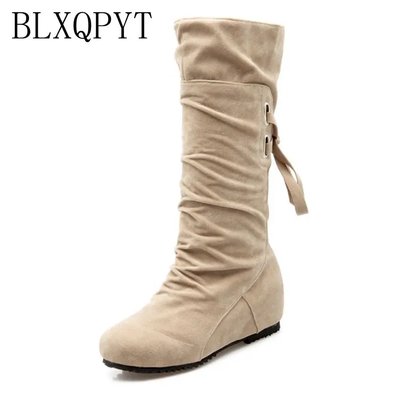 BLXQPYT плюс Botas Mujer на высоком каблуке Большой Размеры Большие размеры 30 52 Женские