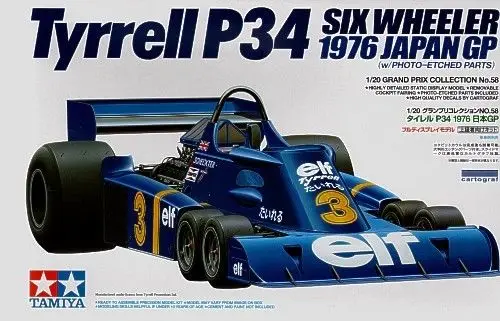 Тамия 1/20 Tyrrell P34 6 Wheeler Япония GP #20058 RC игрушка|Детали и аксессуары| |