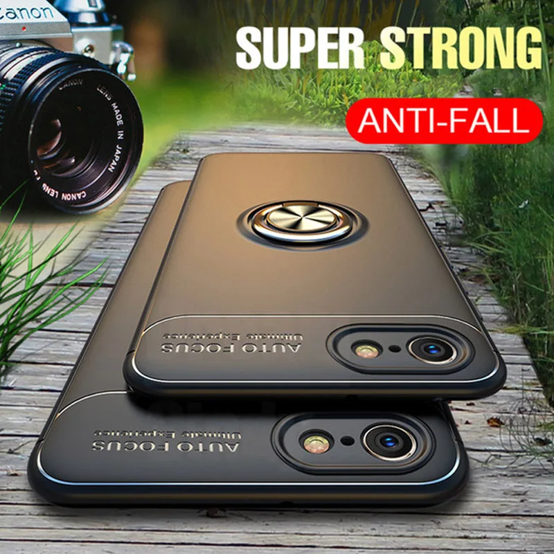 Силиконовый Магнитный кольцевой чехол для huawei P20 lite кронштейн держатель