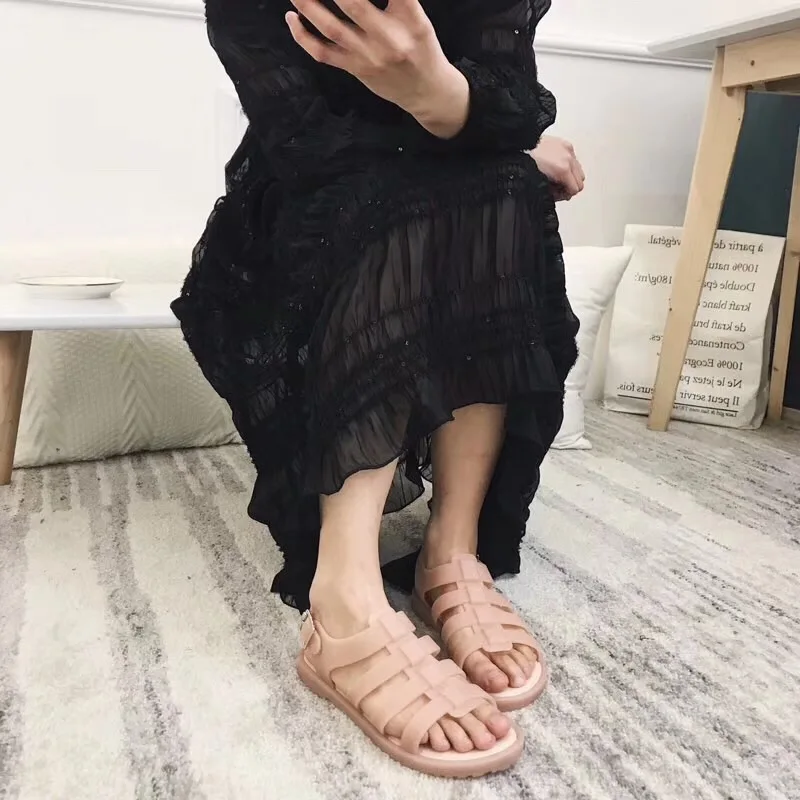 Melissa/женская прозрачная обувь Женские сандалии в римском стиле Дышащие удобные