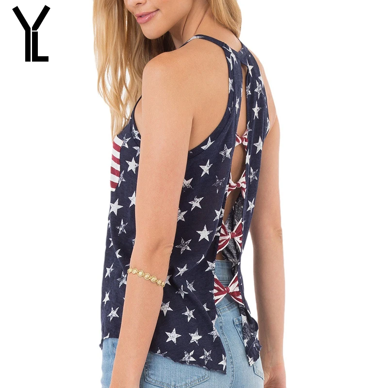 Женская Асимметричная футболка без рукавов модный летний топ с разрезом сзади и