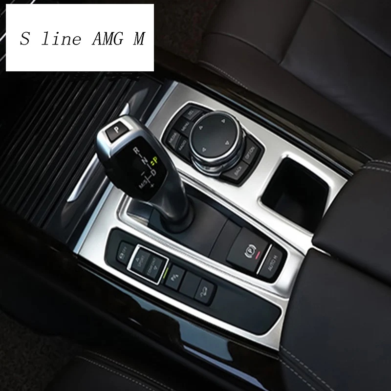

Car Styling For bmw f15 f16 Stickers Decorative Cover trim Strip for Car Control Gear Shift Panel x5 x6 Interior Accessories LHD