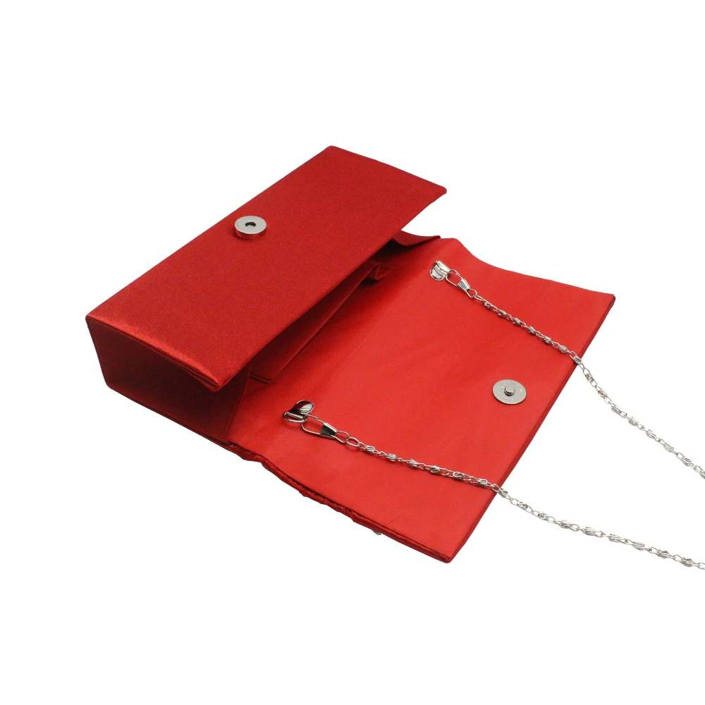 European American diamante clutch bag pleated drape satin evening for lady girl woman | Багаж и сумки