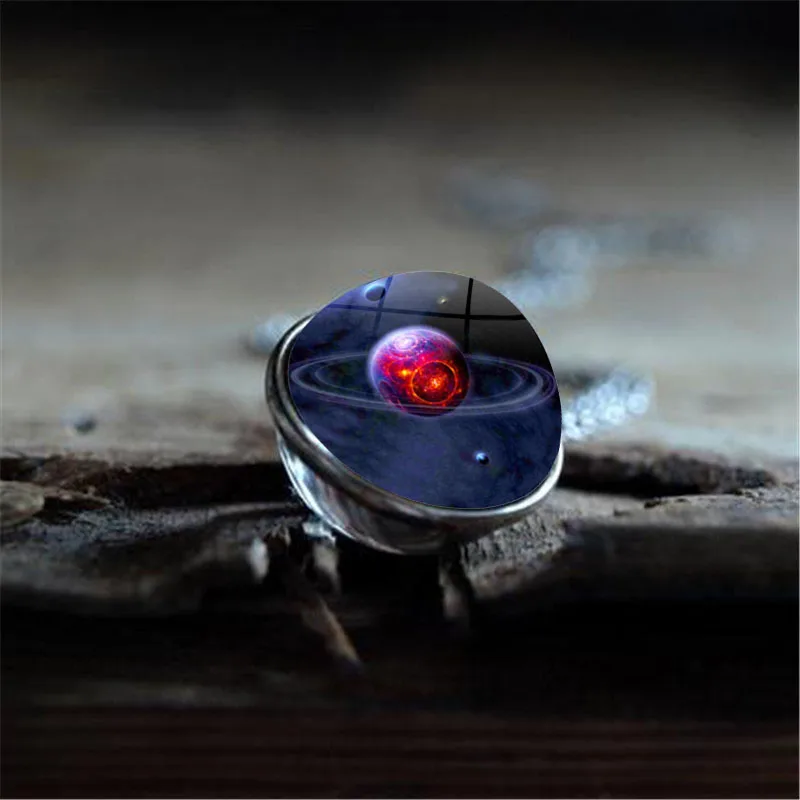 Женское двустороннее ожерелье с подвеской Galaxy Planet изображением космоса