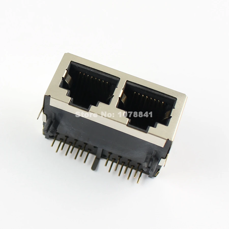 5 шт. Модульный сетевой разъем Dual Порты и разъёмы 2 s 8P8C PCB Jack Защищенный|pcb connector|pcb