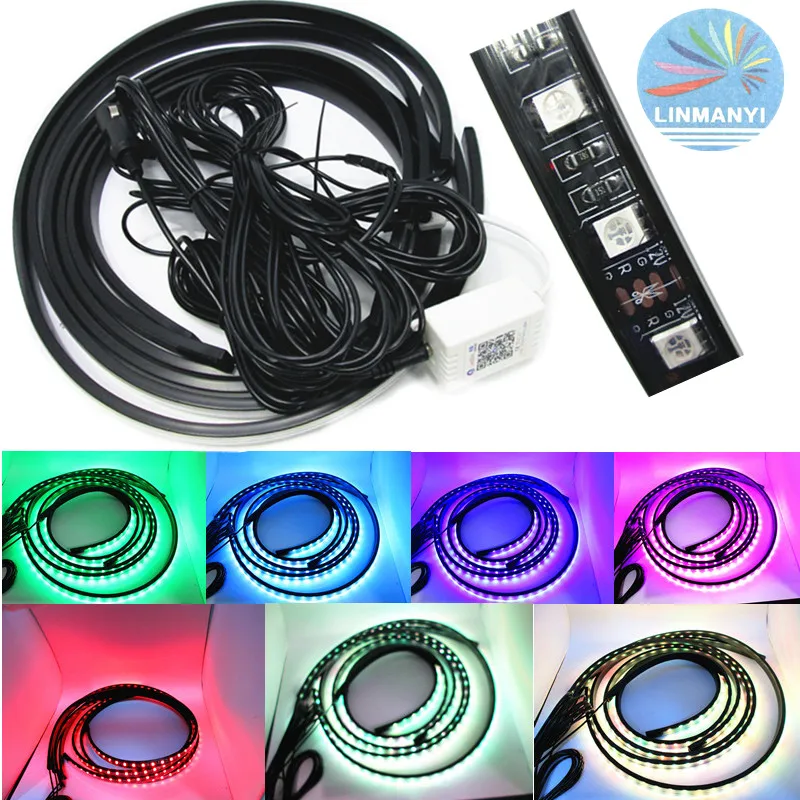 

Car waterproof soft Article Chandeliers Colorful decorative lights mobile phone APP Bluetooth control RGB car decorative lights