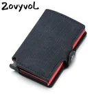Zovyvol 2019 кошелек для кредитных карт Новый RFID-Блокировка тонкий держатель для карт PU Одиночная алюминиевая коробка бизнес с застежкой Чехол для карт тонкий кошелек