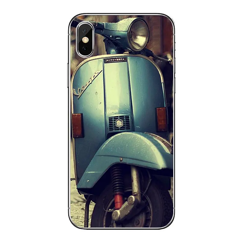 Синий Vespa 7 итальянская педаль мотоцикла для iPod Touch iPhone 4 4S 5 5S 5C SE 6 S 8 X XR XS Plus MAX