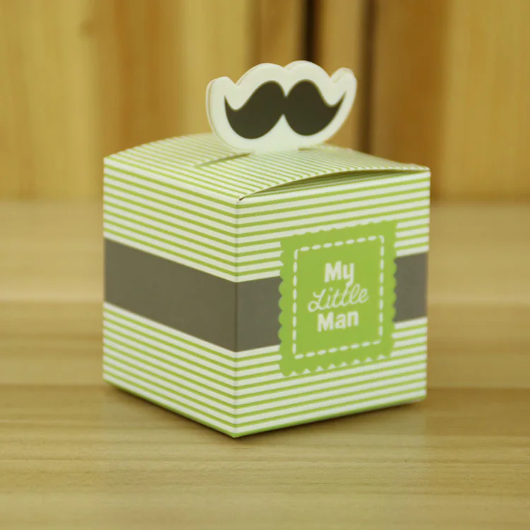 Бумажная коробка My Little Man для конфет с усами свадебные сувениры сумки мальчиков