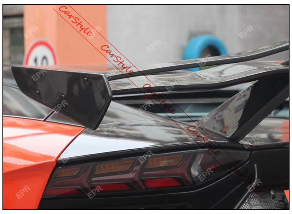 Углеродного волокна заднего крыла для губ LAMBORGHINI Aventador LP700 сглаживатель перепадов напряжения Стиль Тип 3 карбоновый спойлер GT обвес тюнинг Накладка аксессуары