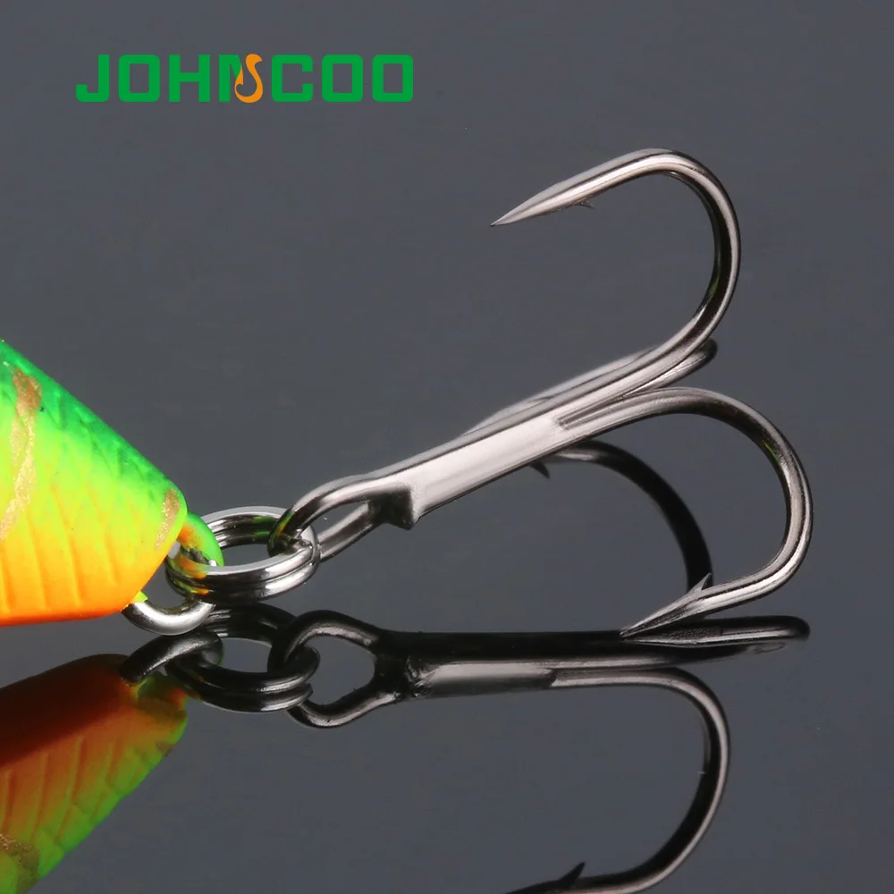 JOHNCOO New Hard Bait 1pc 50mm 9g VIB Fishing Lure with 2 Treble Hooks Artificiais Carp Crankbait Wobblers | Спорт и развлечения
