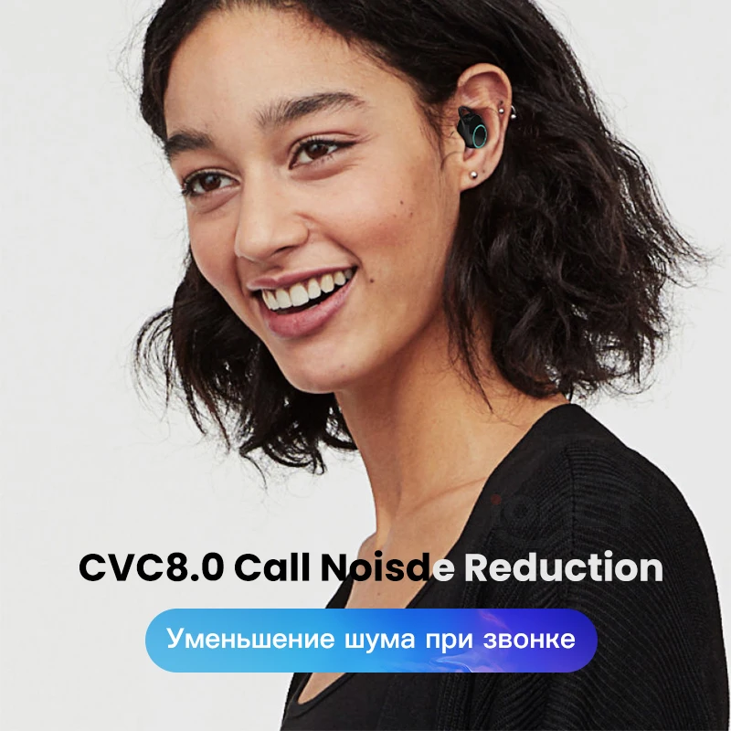 IONCT X6 TWS 5 0 Bluetooth наушники с шумоподавлением зарядным чехлом беспроводные для всех
