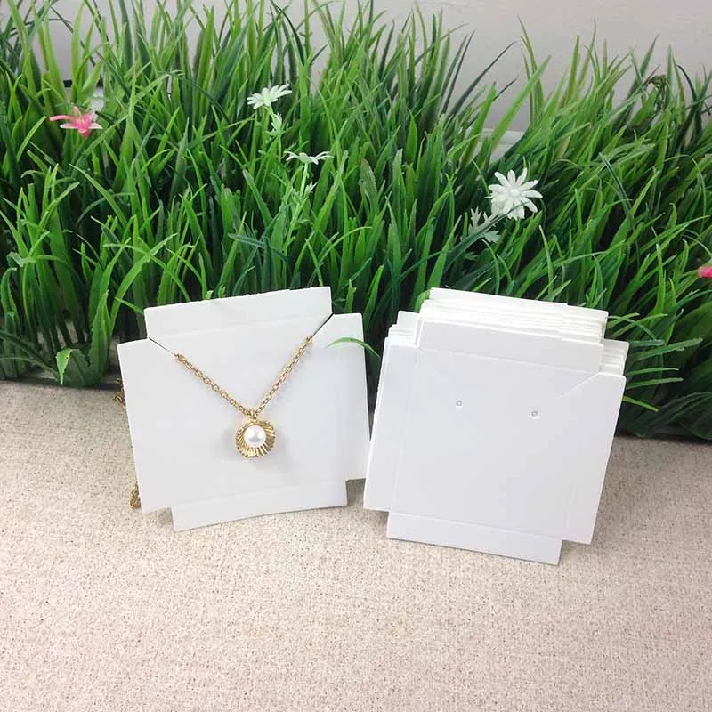 Модная коробка для серег/ожерелья из крафт-бумаги с подушкой