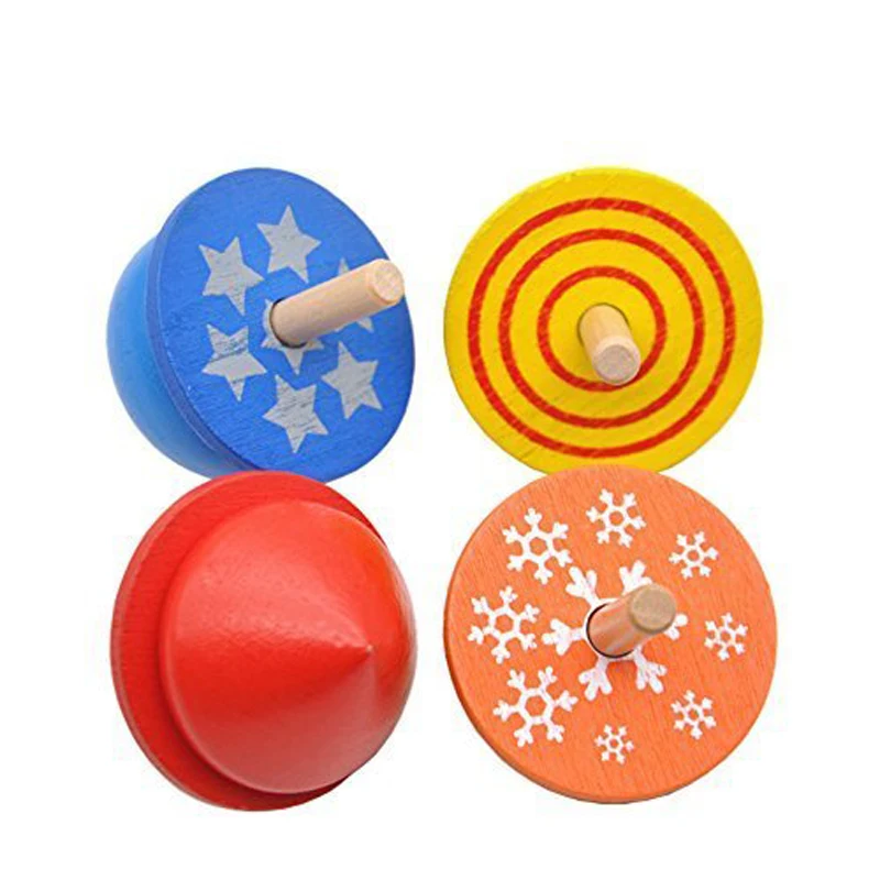 4 шт./компл. новый деревянный спиннинг Giochi Bambini Beyblade 5 см Деревянный Детский