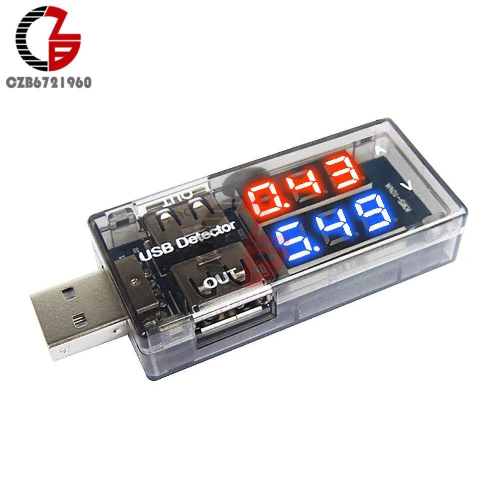 Двойной USB тестер цифровой вольтметр Амперметр USB зарядное устройство Доктор ток измеритель напряжения детектор напряжения красный синий двойной светодиодный дисплей