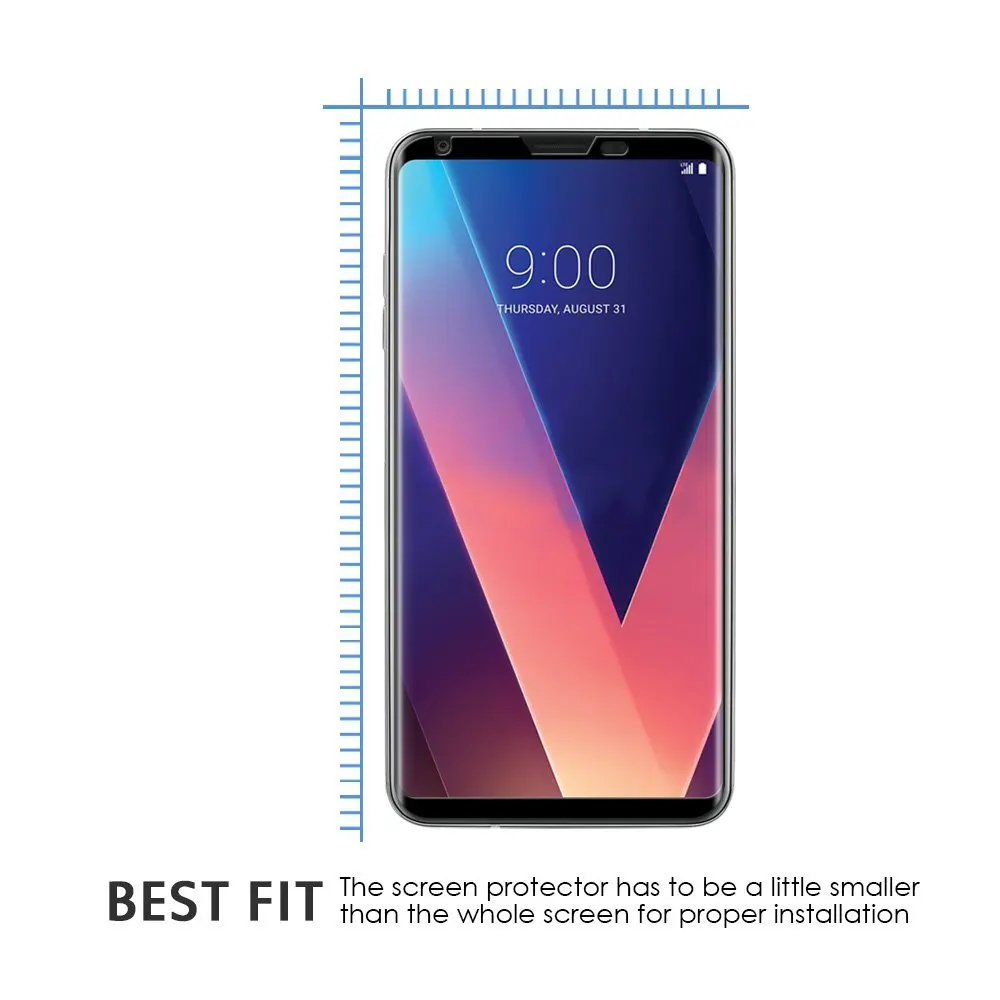 3D изогнутая закаленная стеклянная пленка из алюминия для LG V30 стекло полное