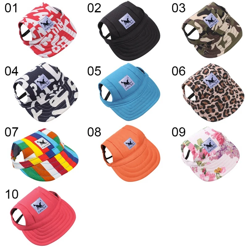 TAILUP Dog Hat with Ear Holes, Breathable Oxford Cloth Summer Baseball Cap for Small Pets, Model PY0017 image 6