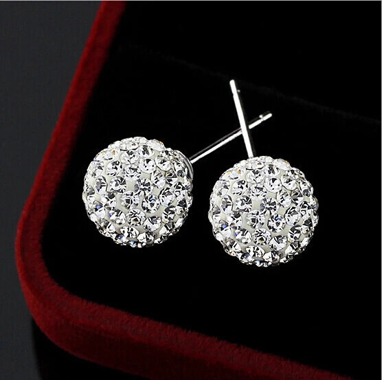 Брендовые модные серьги пирсинг Bijoux Смешанные цвета микро диско шар шпильки