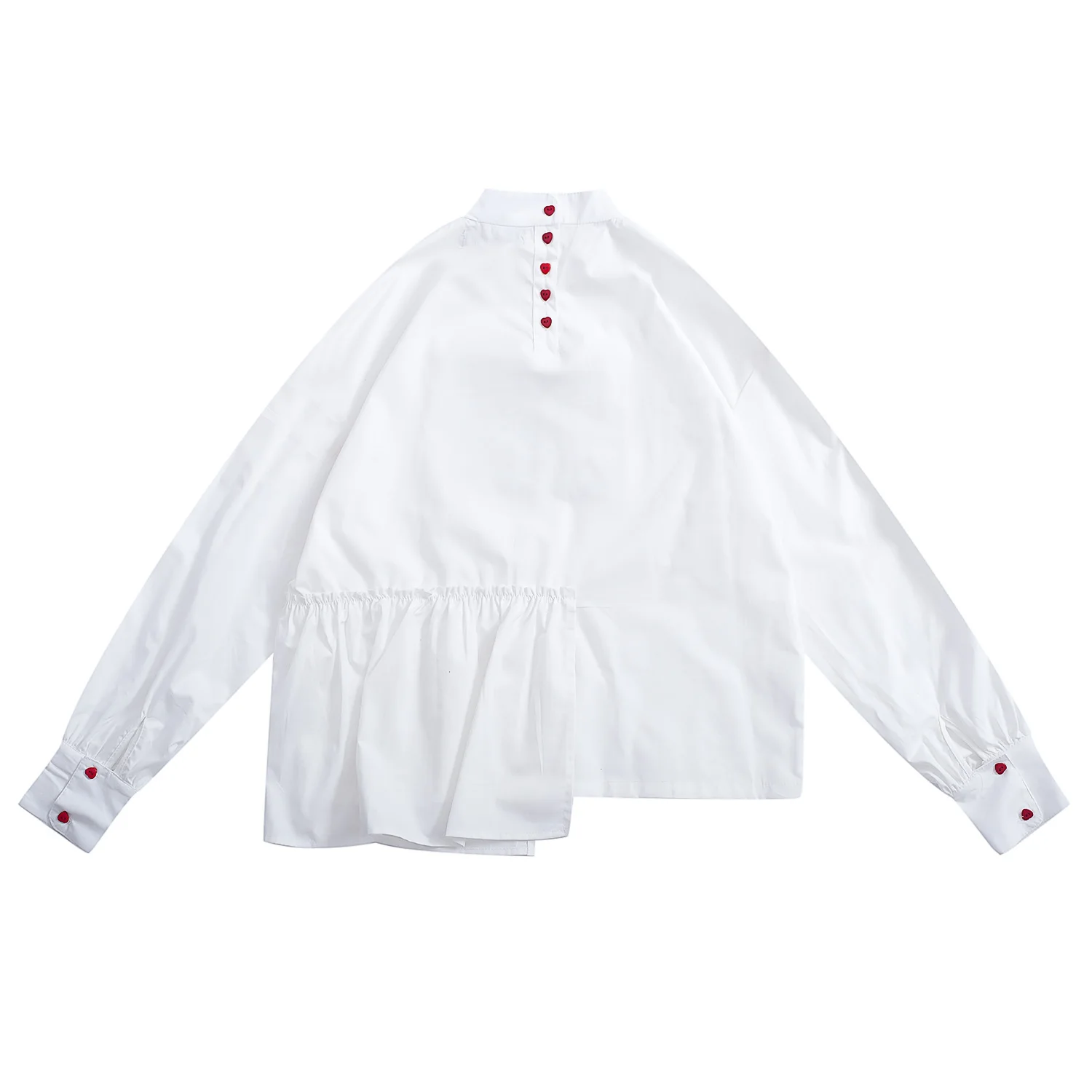 2018 сладкий Стиль Для женщин белая блузка с длинными рукавами героями