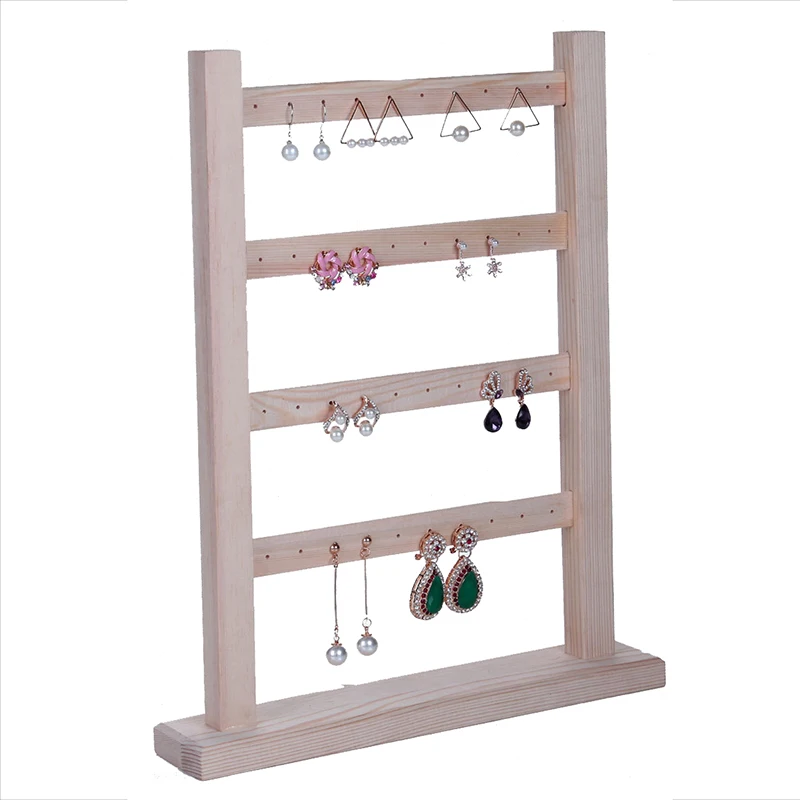 Однотонная деревянная серьга держатель для ушей серьги гвоздики выставочная