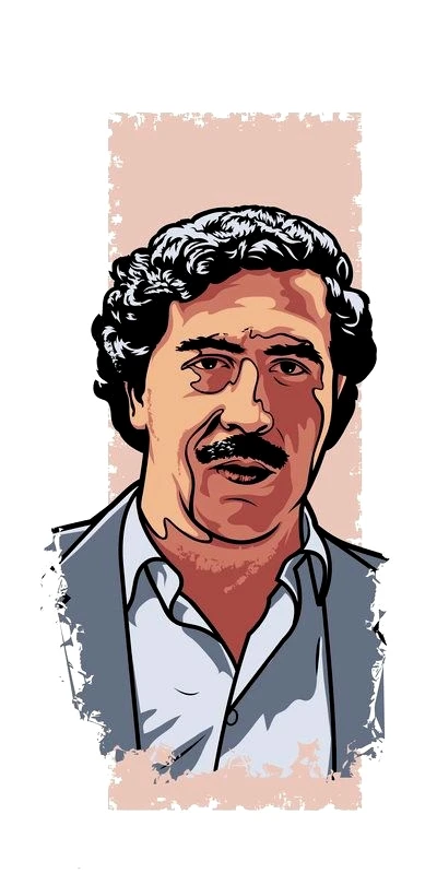 Нарко Колумбии Pablo Escobar постер поп арт классическое ретро винтажное крафт холст