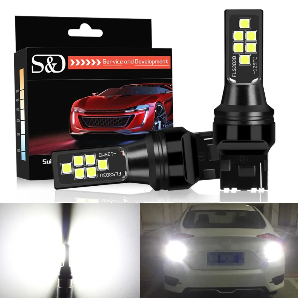 СВЕТОДИОДНЫЙ Автомобильный светильник S & D T20 W21W 7440 12 SMD 3030 чипов задний стоп