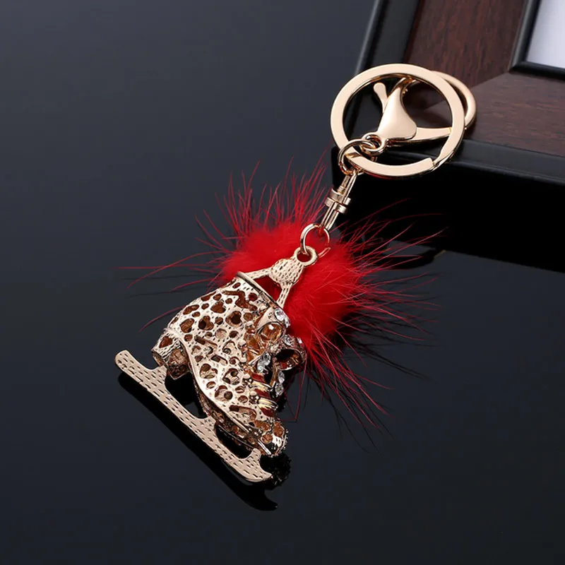 Модный кристалл лед скейт обувь сплав брелок автомобильные аксессуары сумка
