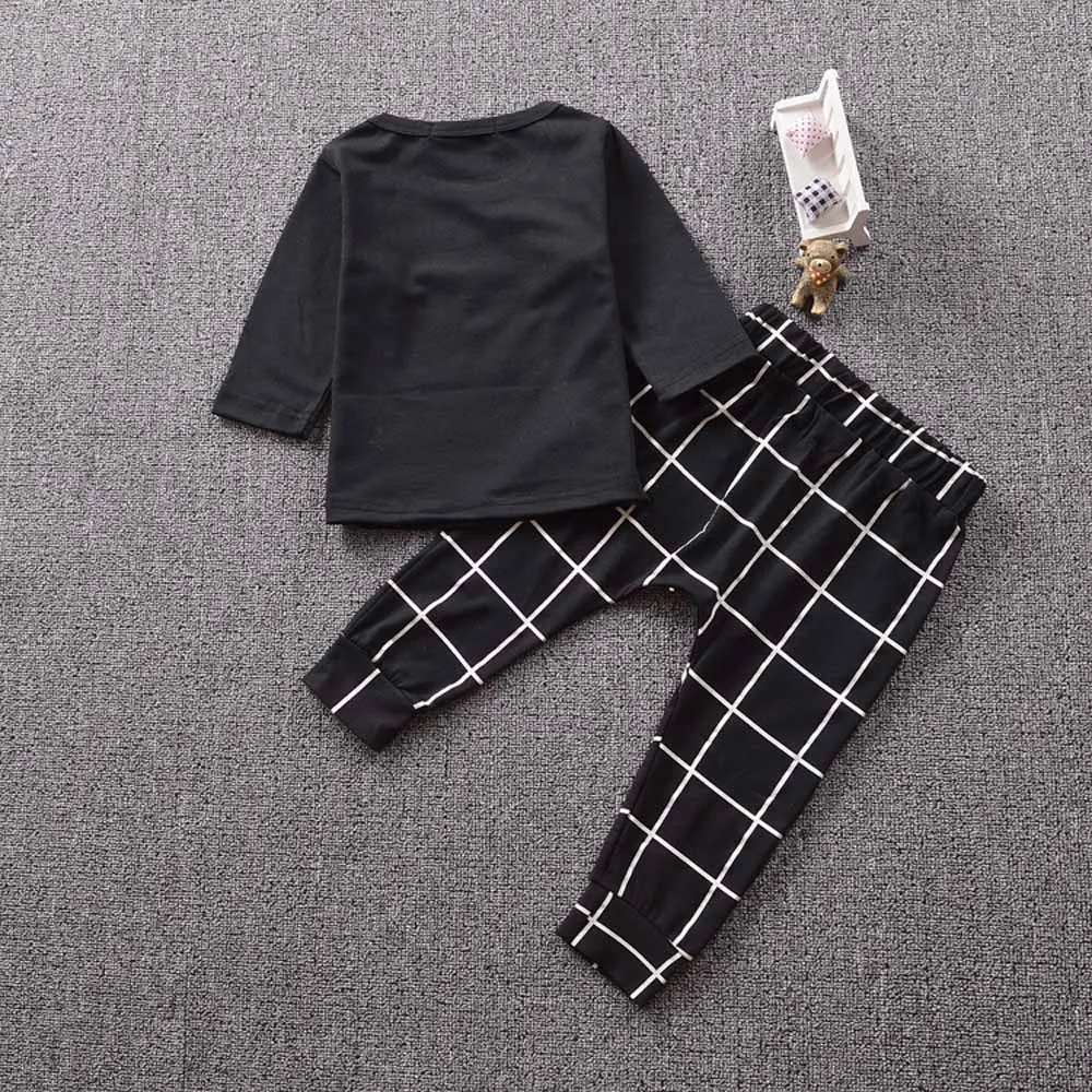 2018 Rushed Новинка детская одежда для маленьких мальчиков комплект одежды младенцев