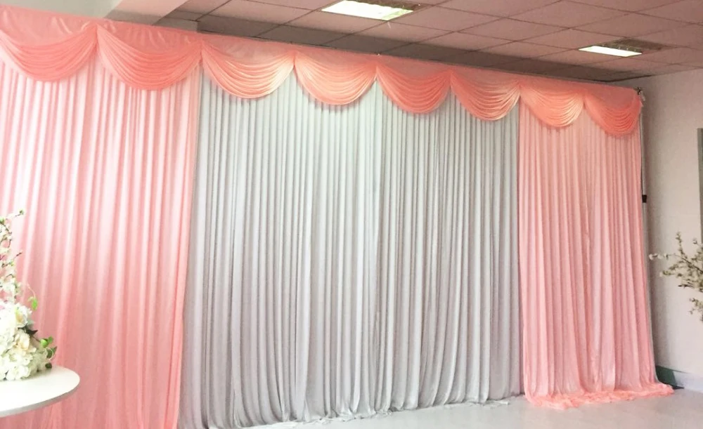 

3M x 6M baby pink Wedding Backdrop stage drapes wedding Decoration
