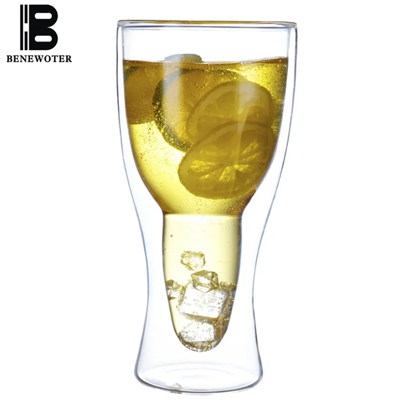 400 мл креативная двухслойная чайная чашка термостойкая прозрачная