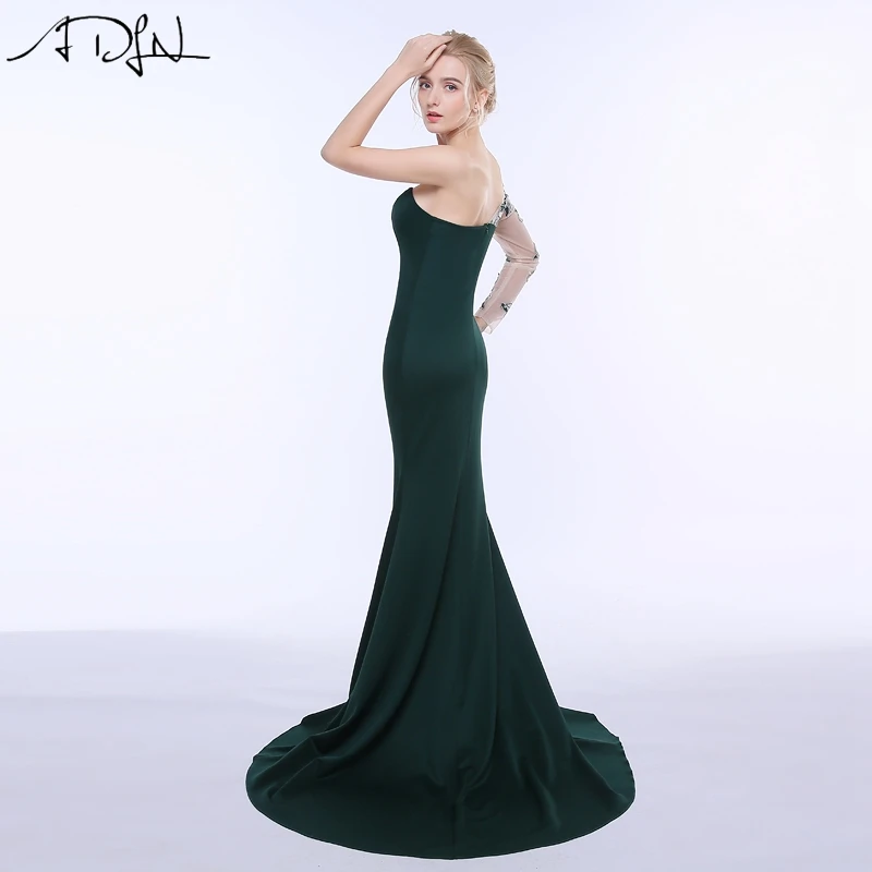 ADLN/горячая Распродажа вечернее платье Русалочки на одно плечо с вышивкой заказ