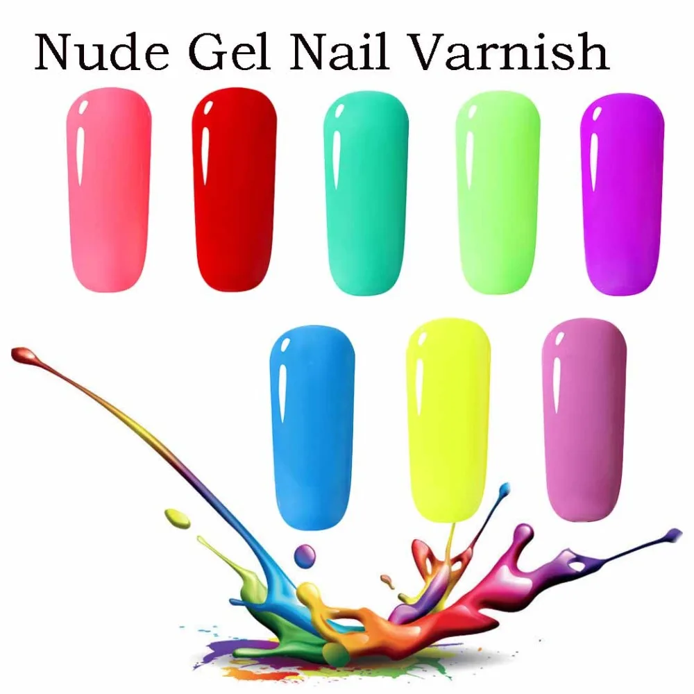 Bling Игристые Книги по искусству неоновый Цвет гель лак для ногтей UV Soak Off